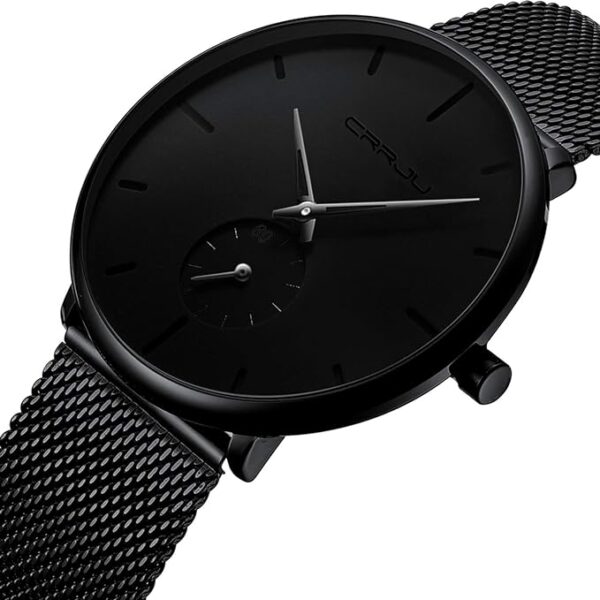 ⁦Crrju Montre Homme Femme- Acier Inoxydable -⁩ - الصورة ⁦3⁩