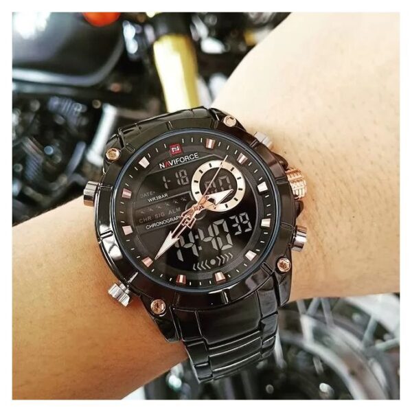 ⁦ساعة NAVIFORCE NF 9208 رجالية أصلية بميزات عالمية⁩ - الصورة ⁦5⁩