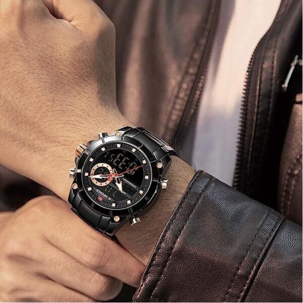 ⁦ساعة NAVIFORCE NF 9208 رجالية أصلية بميزات عالمية⁩ - الصورة ⁦4⁩